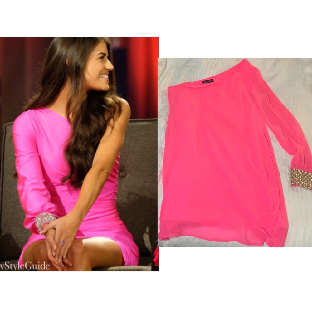 💖Pink One Shoulder Dress